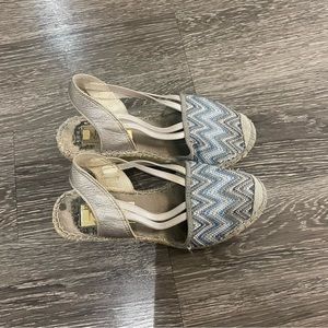 MOVING SALE sequin espadrille flatforms